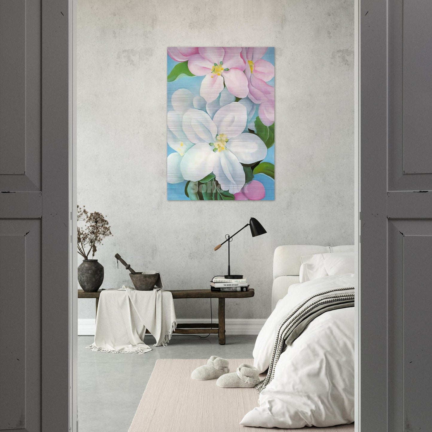 Apple Blossoms - Georgia O'Keeffe Brushed Aluminum Print - 70x100 cm / 28x40 inches | Georgia O'Keeffe Aluminum Print | Georgia O'Keeffe Prints