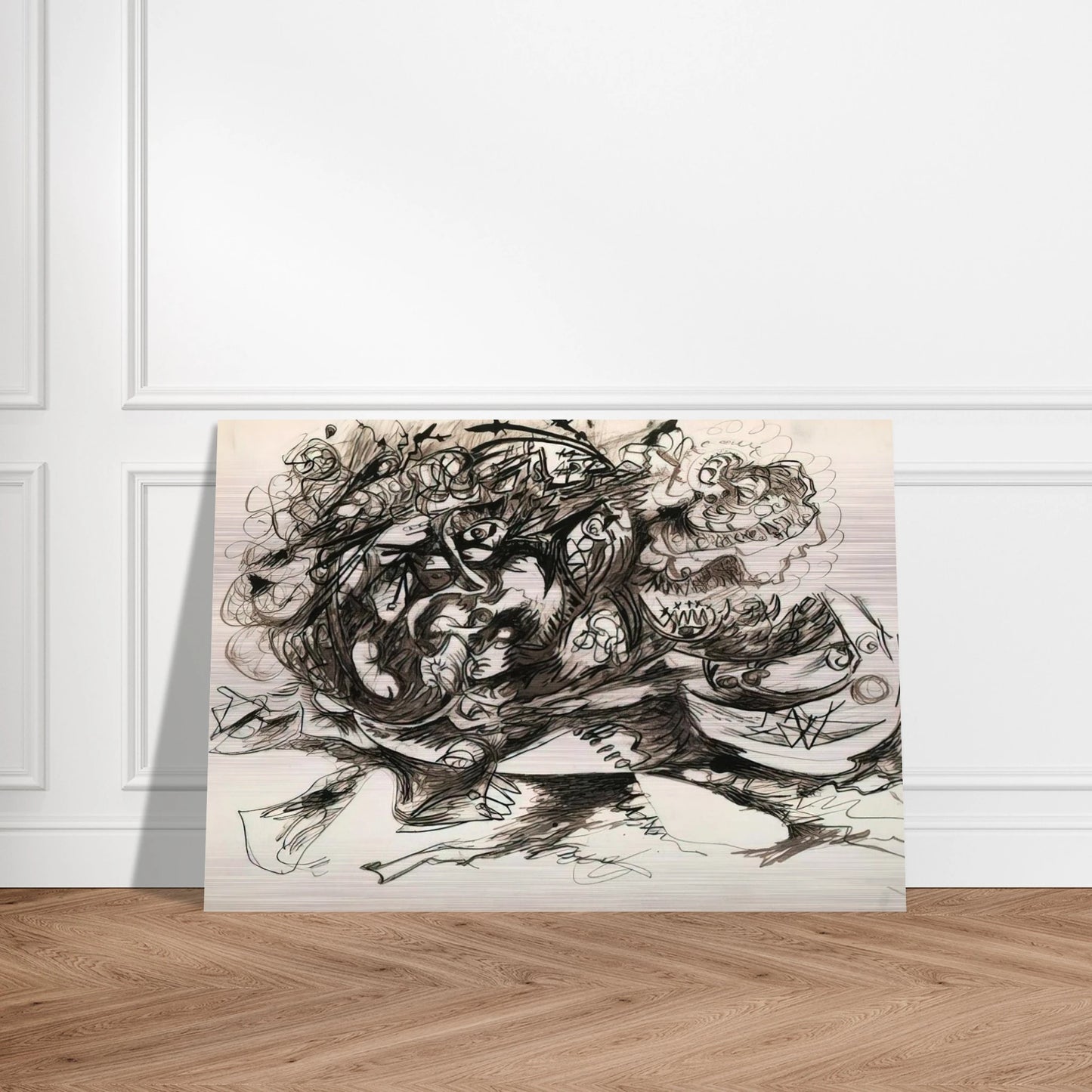 UNTITLED O CONNOR THAW 771 - Jackson Pollock Brushed Aluminum Print - 70x100 cm / 28x40 inches | Jackson Pollock Aluminum Print | Jackson Pollock Prints
