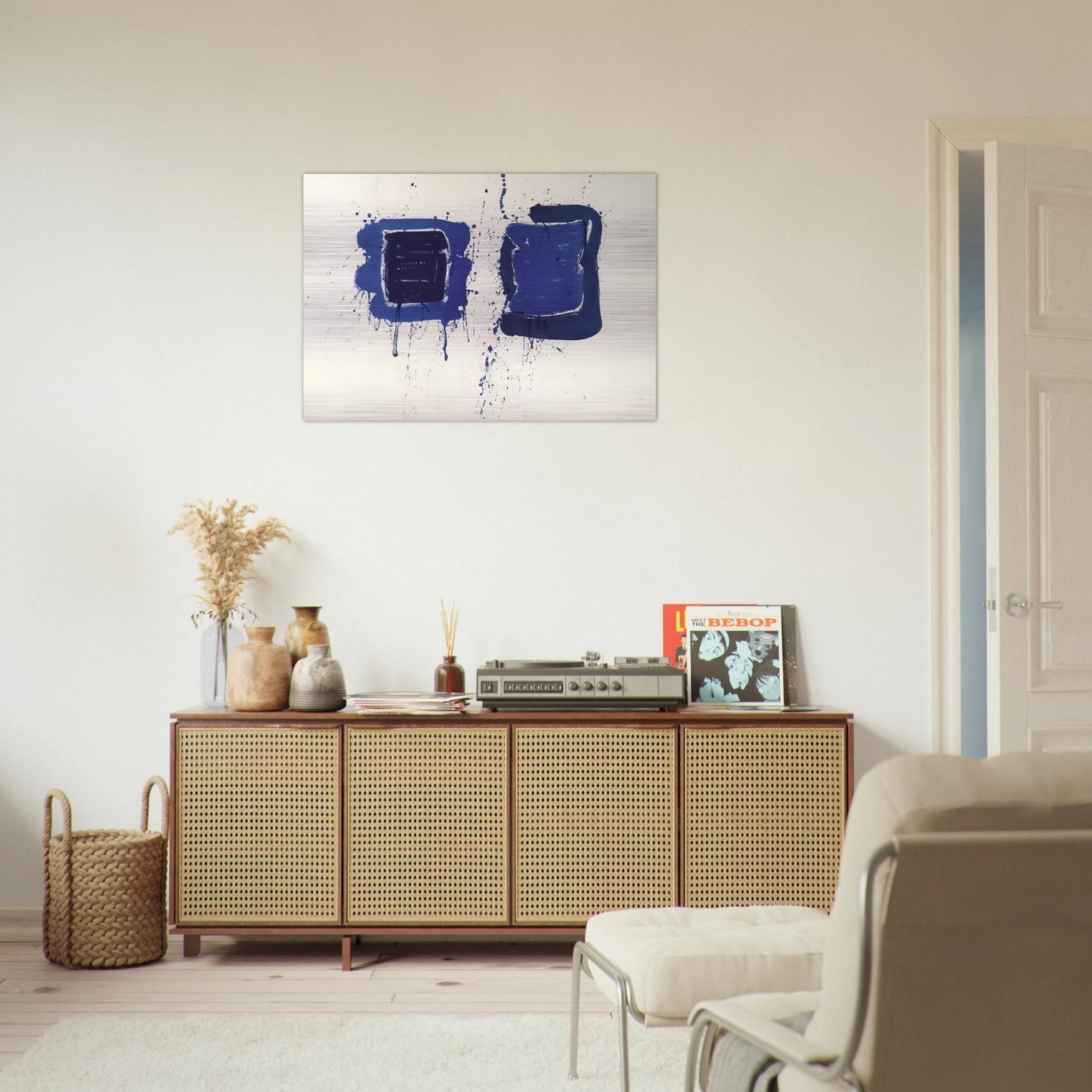 Deux Magots - Sam Francis Brushed Aluminum Print - 70x100 cm / 28x40 inches | Sam Francis Aluminum Print | Sam Francis Prints