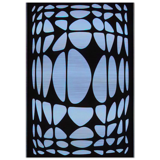 Yapoura - 1954 - Victor Vasarely Brushed Aluminum Print - 70x100 cm / 28x40 inches | Victor Vasarely Aluminum Print | Victor Vasarely Prints
