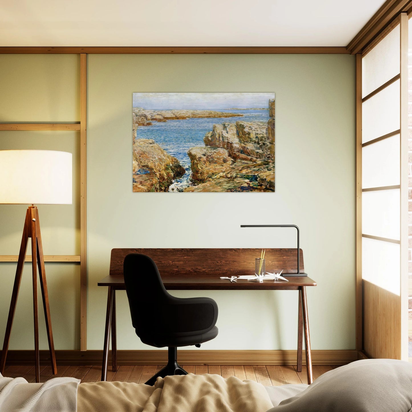 Coast Scene, Isles of Shoals - Childe Hassam Brushed Aluminum Print - 70x100 cm / 28x40 inches | Childe Hassam Aluminum Print | Childe Hassam Prints