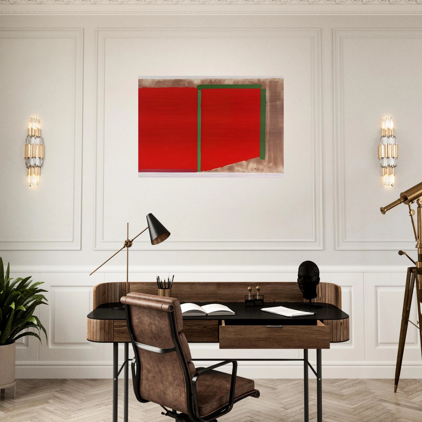 Reds, Greens - 1969 - John Hoyland Brushed Aluminum Print - 70x100 cm / 28x40 inches | John Hoyland Aluminum Print | John Hoyland Prints