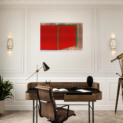 Reds, Greens - 1969 - John Hoyland Brushed Aluminum Print - 70x100 cm / 28x40 inches | John Hoyland Aluminum Print | John Hoyland Prints