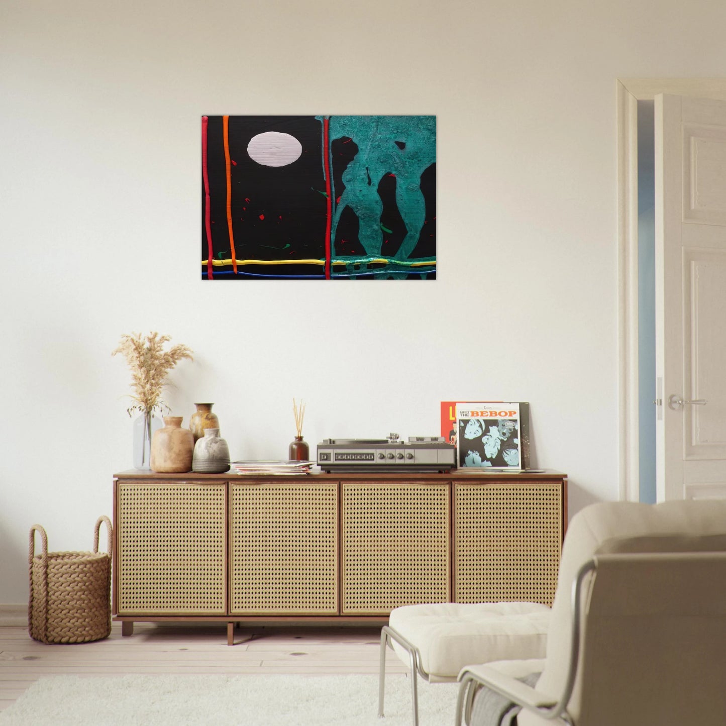 Watching 20-1-07 - 2007 - John Hoyland Brushed Aluminum Print - 70x100 cm / 28x40 inches | John Hoyland Aluminum Print | John Hoyland Prints