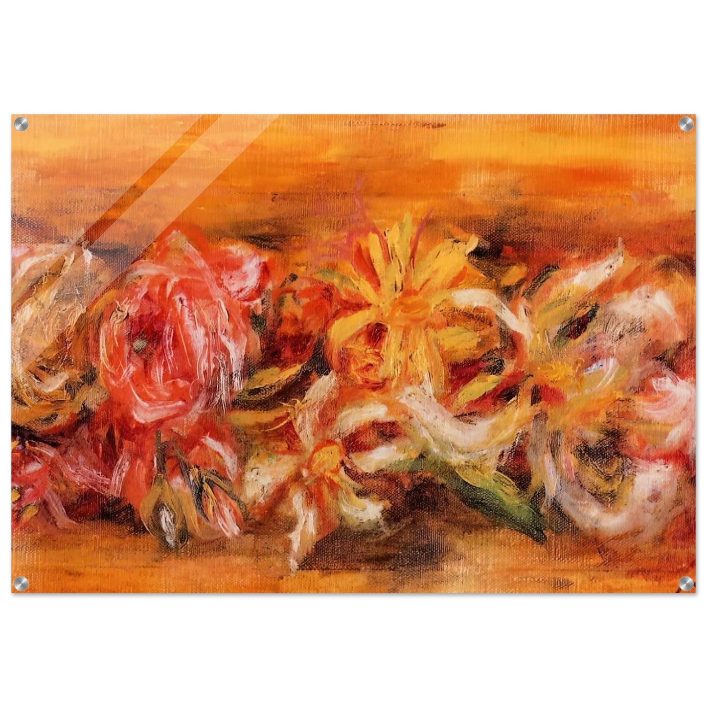Garland of Flowers - Pierre-Auguste Renoir Acrylic Print - 70x100 cm / 28x40″ inches