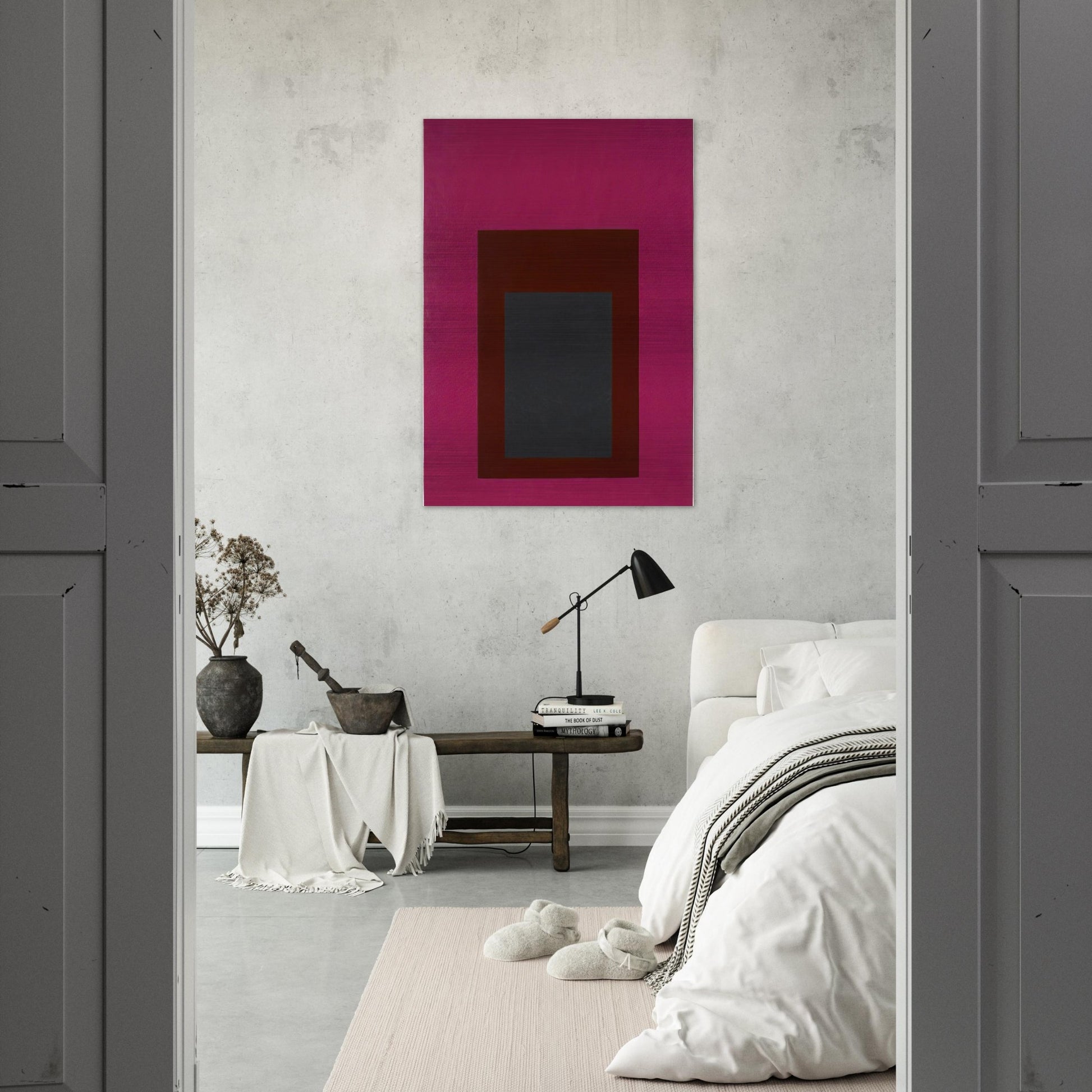 HOMAGE TO THE SQUARE GUARDED 1952 - Josef Albers Brushed Aluminum Print - 70x100 cm / 28x40 inches | Josef Albers Aluminum Print | Josef Albers Prints