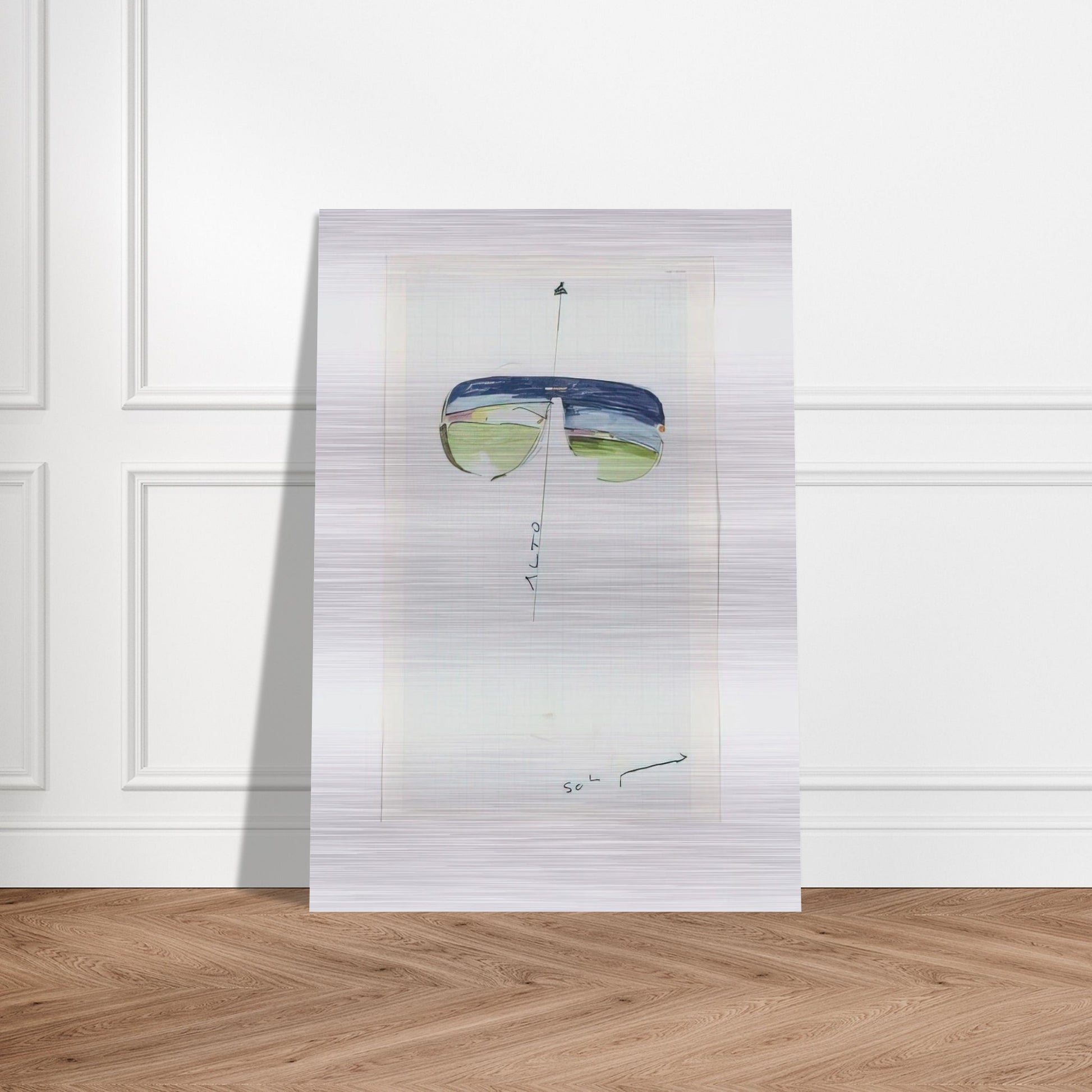 Untitled Glasses - 1973 - Mario Schifano Brushed Aluminum Print - 70x100 cm / 28x40 inches | Mario Schifano Aluminum Print | Mario Schifano Prints
