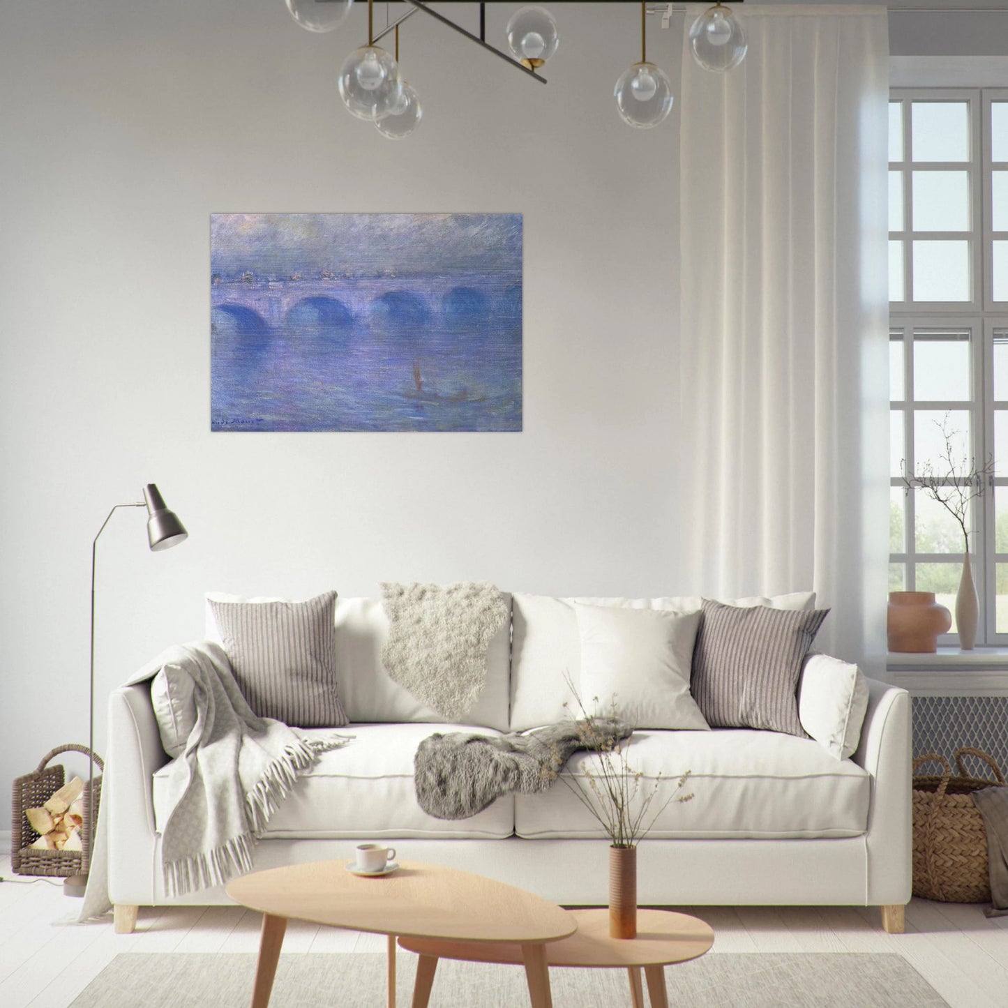 Waterloo Bridge in the Fog - claude monet Brushed Aluminum Print - 70x100 cm / 28x40 inches | claude monet Aluminum Print | claude monet Prints