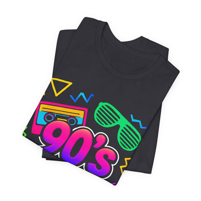 Música de la vieja escuela de los 90: ambiente arcade, clásico vintage de los 90. Camiseta retro de los 90 con la frase "Amo los años noventa".