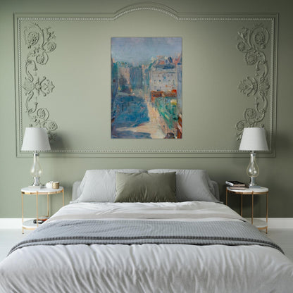 View of the Paris Hotel - Tarsila do Amaral Brushed Aluminum Print - 70x100 cm / 28x40 inches | Tarsila do Amaral Aluminum Print | Tarsila do Amaral Prints