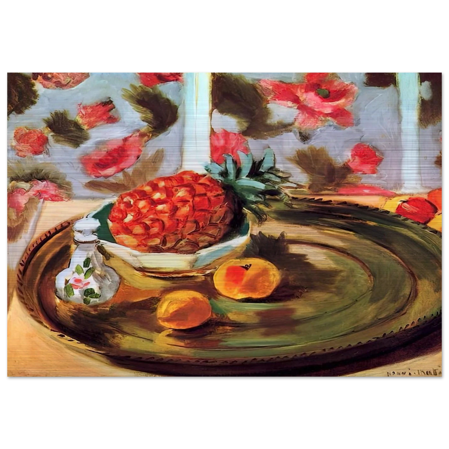 STILL LIFE WITH PINEAPPLE 1924 - Henri Matisse Brushed Aluminum Print - 70x100 cm / 28x40 inches | Henri Matisse Aluminum Print | Henri Matisse Prints