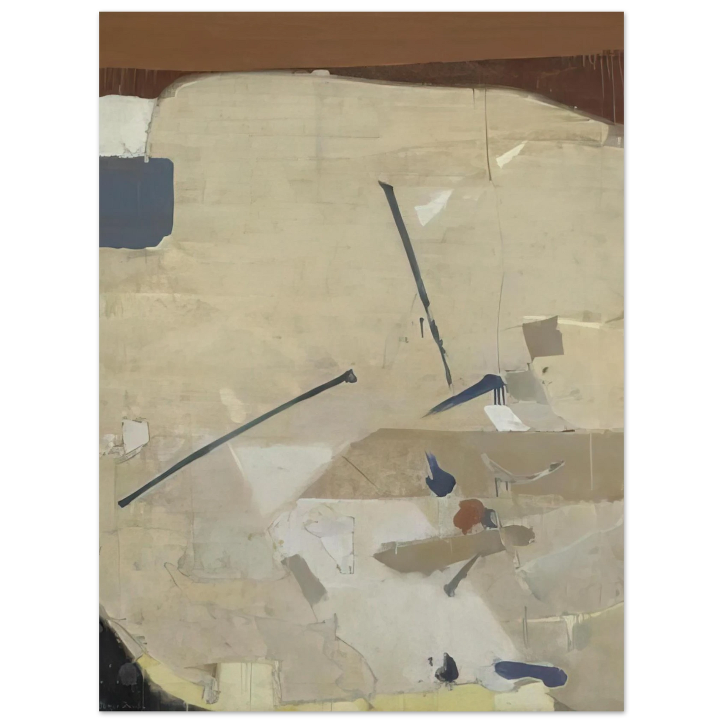 Kenzo Okada - The Cliff - Abstract Expressionism  75x100 cm / 30x40inches Fine Art Poster