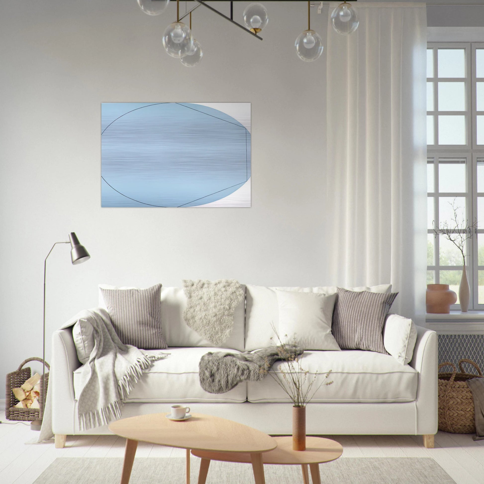 CIRCLE IN AND OUT OF A POLYGON 2 1973 - Robert Mangold Brushed Aluminum Print - 70x100 cm / 28x40 inches | Robert Mangold Aluminum Print | Robert Mangold Prints