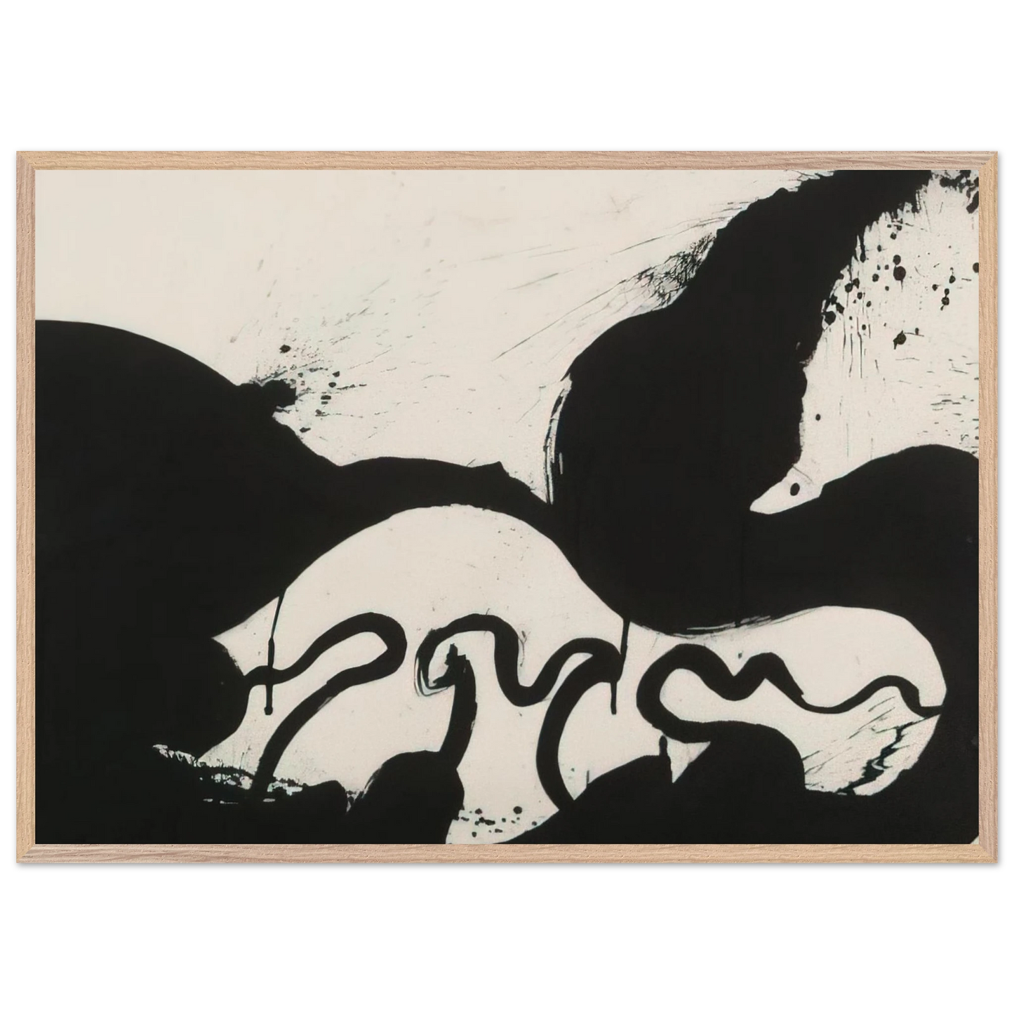 Helen Frankenthaler - Untitled - 1973 Wall art - 30x45 cm / 12x18 inches - Premium Wooden Framed Poster With Fine Art Paper-canvas - Wood frame