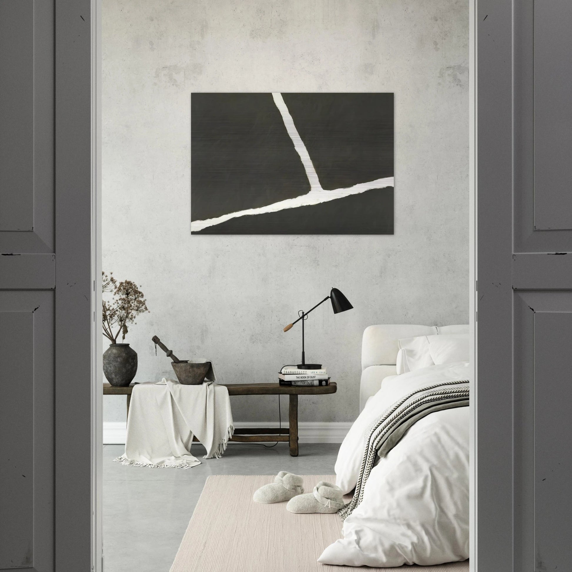 Krijtlijnen HV - 1977 - Ralston Crawford Brushed Aluminum Print - 70x100 cm / 28x40 inches | Ralston Crawford Aluminum Print | Ralston Crawford Prints