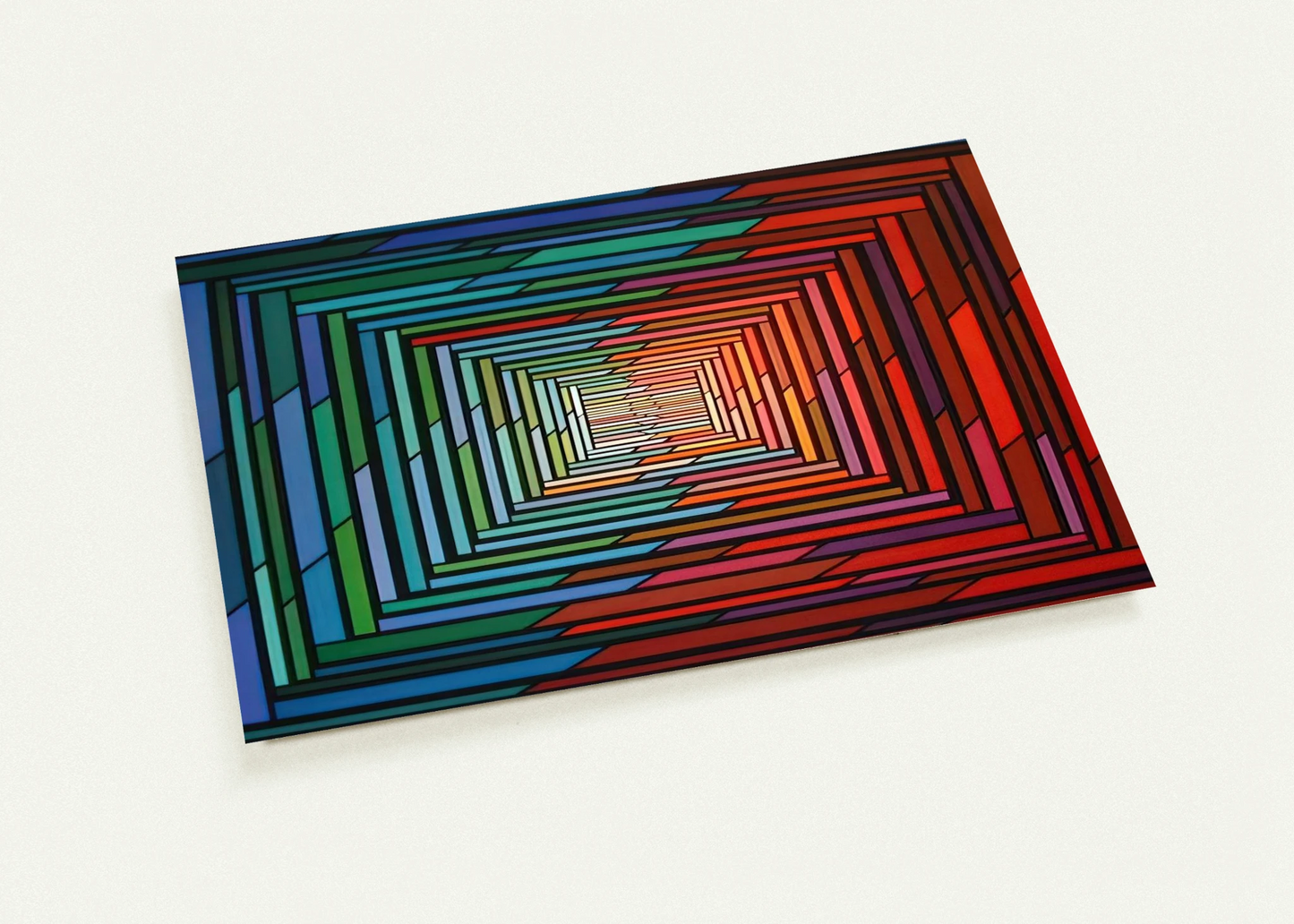 No – Stop - 1996 By Piero Dorazio Pack of 10 Post Cards | Piero Dorazio Post Cards | A6 (10.5 x 14.8 cm) - 4.1 x 5.8 inches