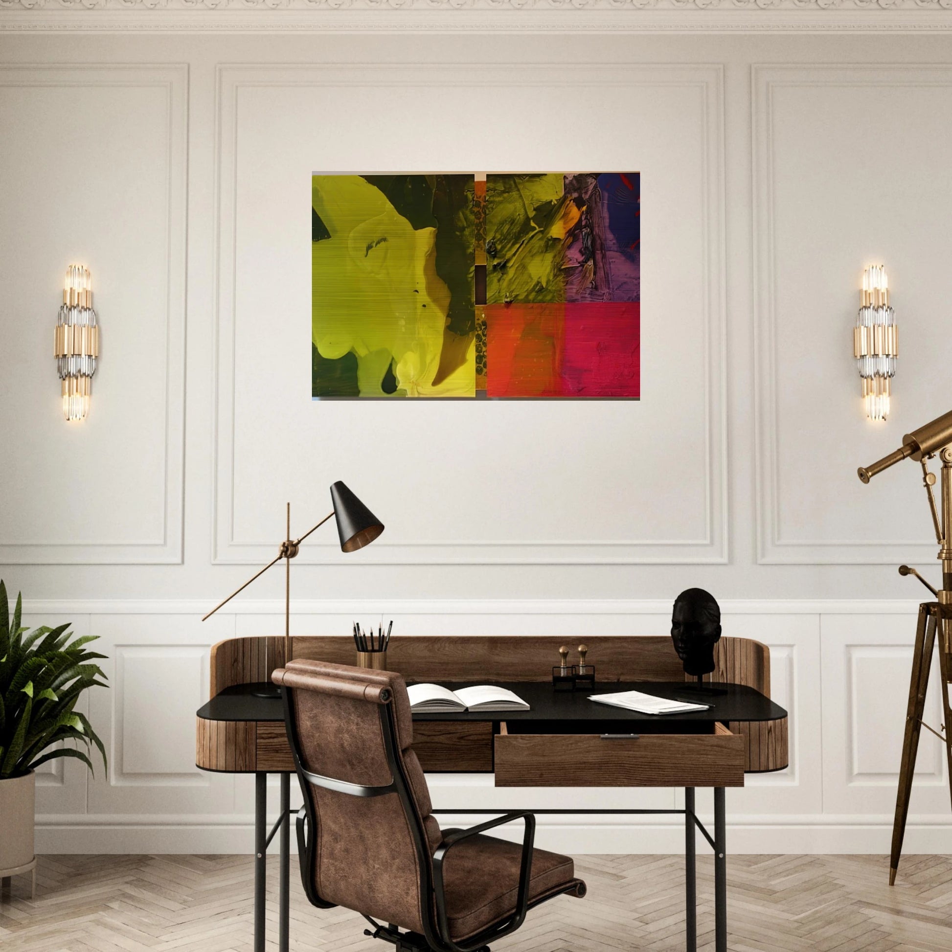 Sea Color - Sam Gilliam Brushed Aluminum Print - 70x100 cm / 28x40 inches | Sam Gilliam Aluminum Print | Sam Gilliam Prints