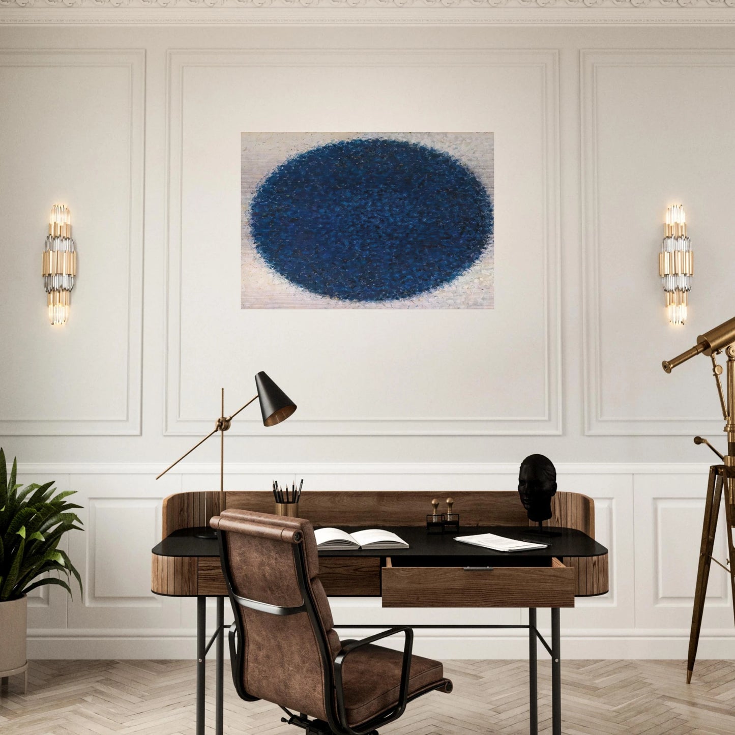 Moon Meditation - Richard Pousette-Dart Brushed Aluminum Print - 70x100 cm / 28x40 inches | Richard Pousette-Dart Aluminum Print | Richard Pousette-Dart Prints