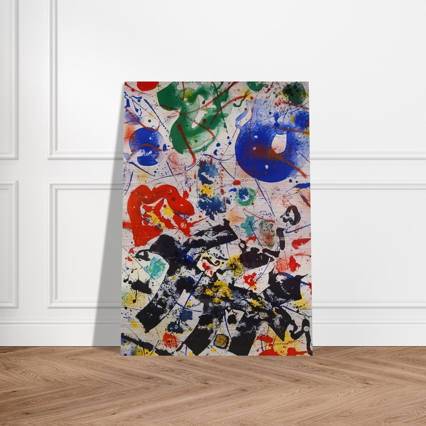 Untitled  SF 357  - Sam Francis Brushed Aluminum Print - 70x100 cm / 28x40 inches | Sam Francis Aluminum Print | Sam Francis Prints