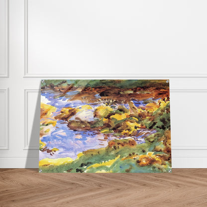 The Alps Val D'Aosta, Purtud - John Singer Sargent Acrylic Print - 70x100 cm / 28x40″ inches | John Singer Sargent Wall Art | John Singer Sargent Prints
