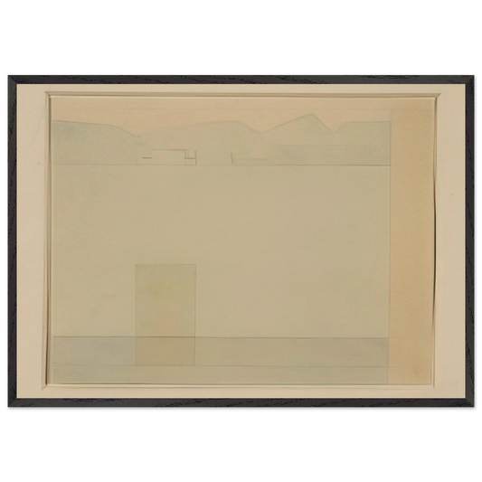 Lago dOrta - 1956 - Antonio Calderara 70x100 cm / 28x40 inches Framed Art Print – Black Wooden Frame
