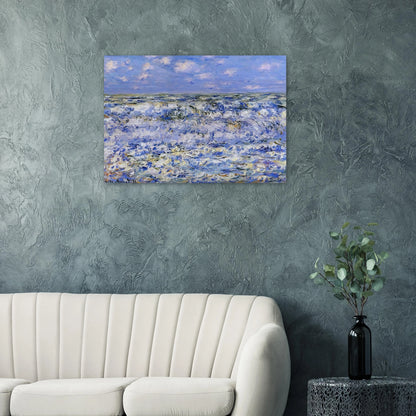 Waves Breaking - claude monet Brushed Aluminum Print - 70x100 cm / 28x40 inches | claude monet Aluminum Print | claude monet Prints