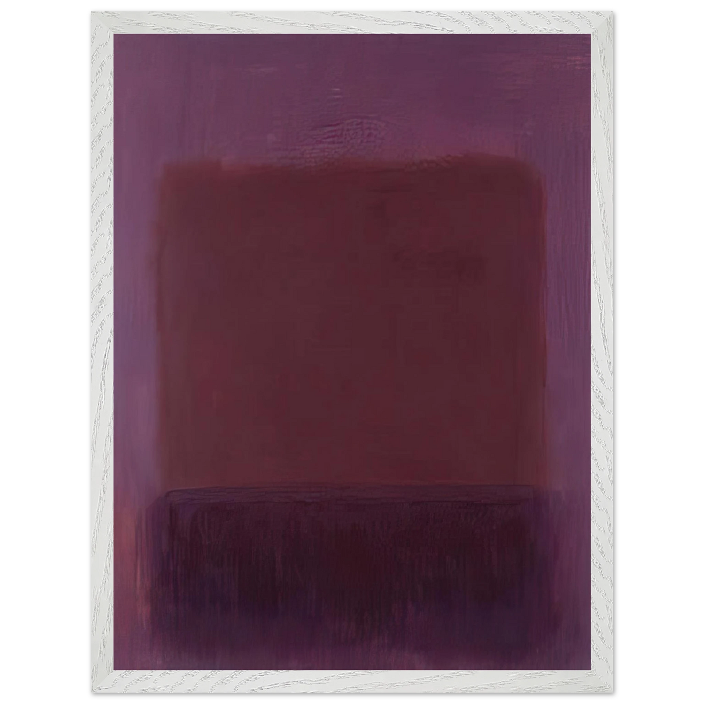 Mark Rothko - Purple Brown - 1957 Wall Art - 60x80 cm / 24x32 inches - Premium Wooden Framed Poster With Fine Art Paper - White frame