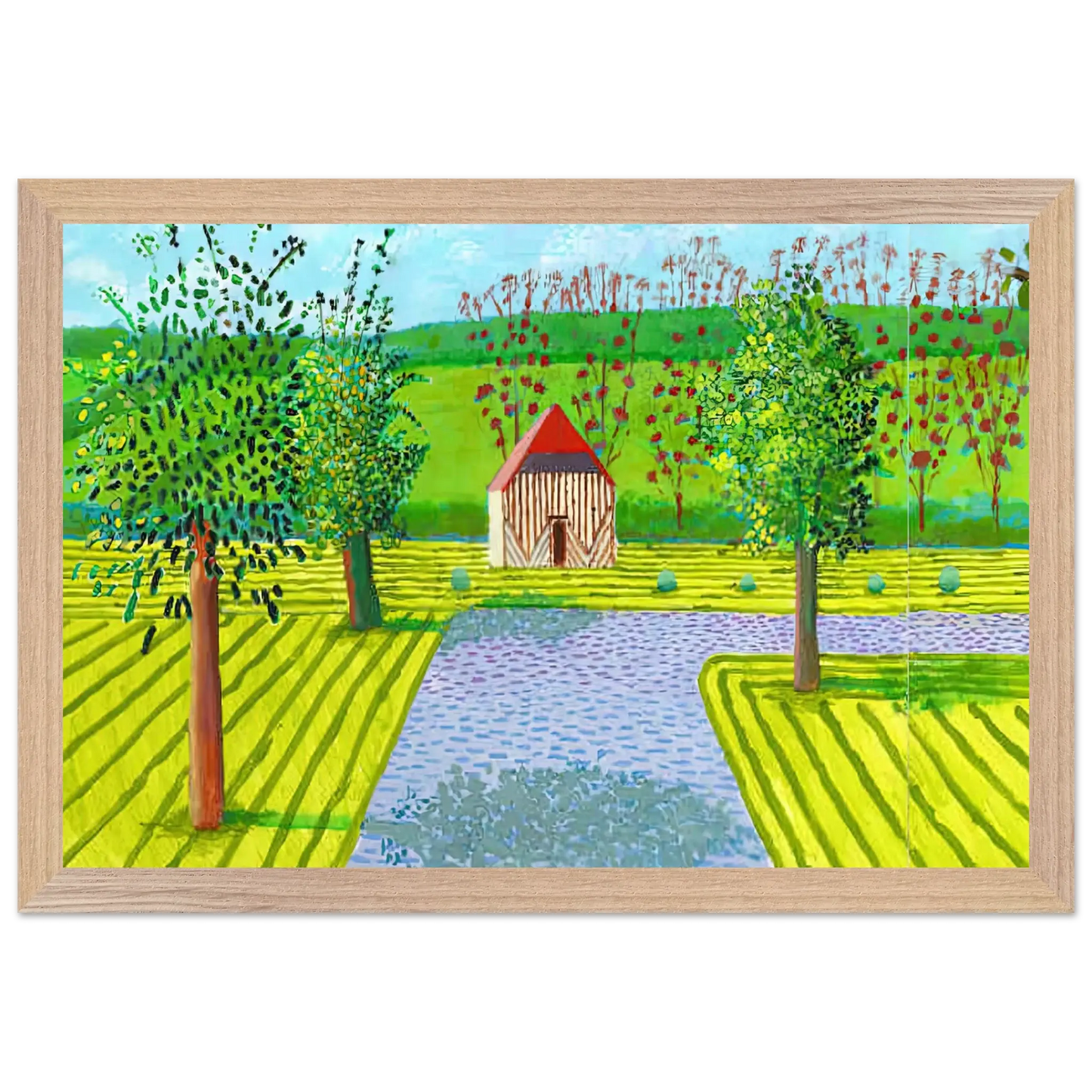 David Hockney - David Hockney Wall art - 30x40 cm / 12x16 Inches - Premium Wooden Framed Poster With Fine Art Paper - Wood frame
