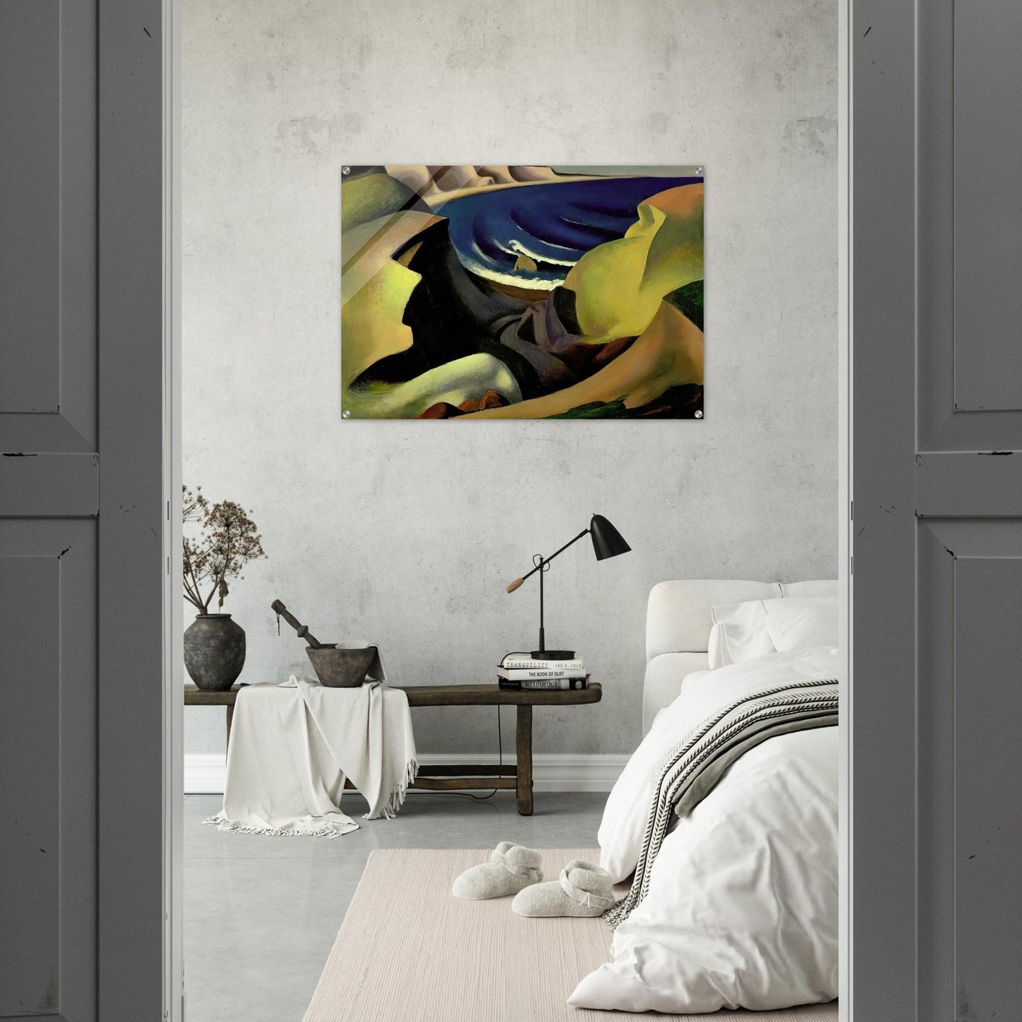 THE CLIFFS 1921 - Thomas Hart Benton Acrylic Print - 70x100 cm / 28x40″ inches | Thomas Hart Benton Wall Art | Thomas Hart Benton Prints