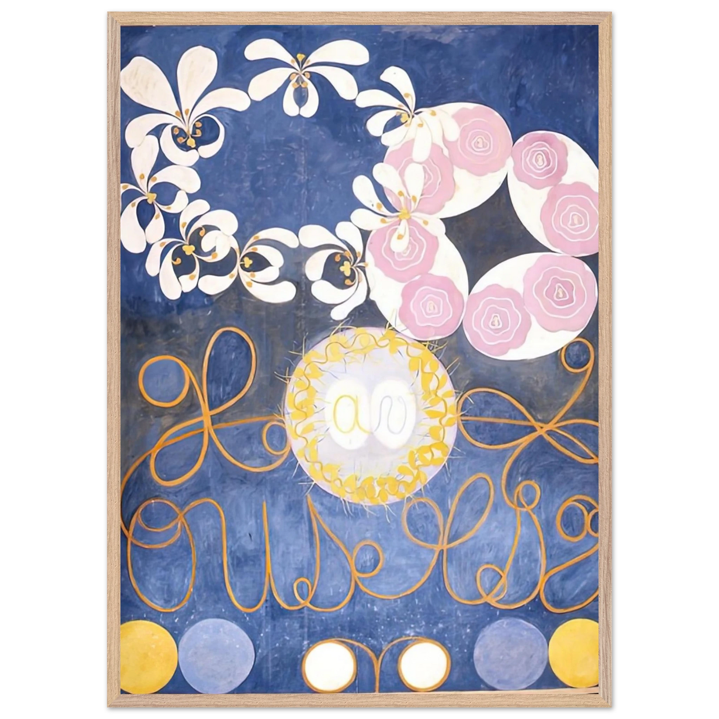 Hilma af Klint - THE TEN LARGEST 1907 Wall art - 20x25 cm / 8x10 inches - Premium Wooden Framed Poster With Fine Art Paper - Black frame