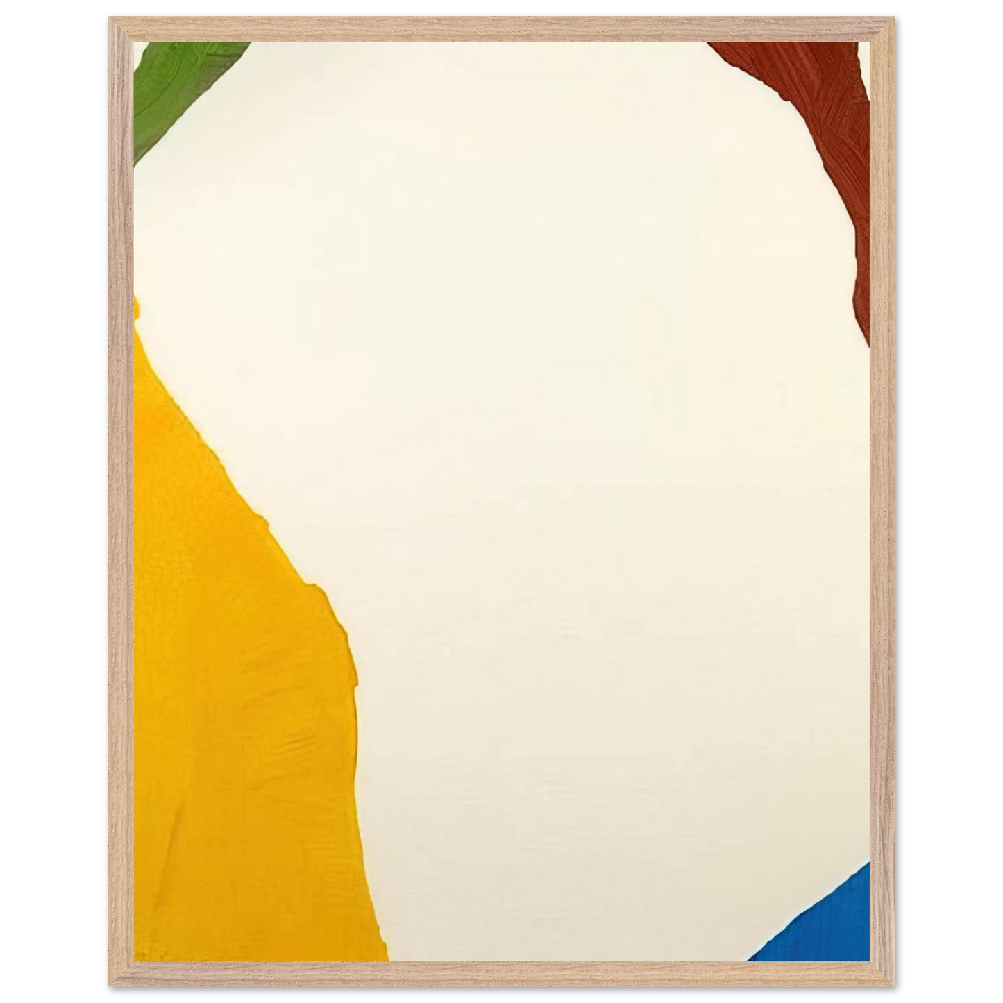 Helen Frankenthaler - Wind Directions - 1970 Wall art - 27x35 cm / 11x14 inches - Premium Wooden Framed Poster With Fine Art Paper-canvas - White frame