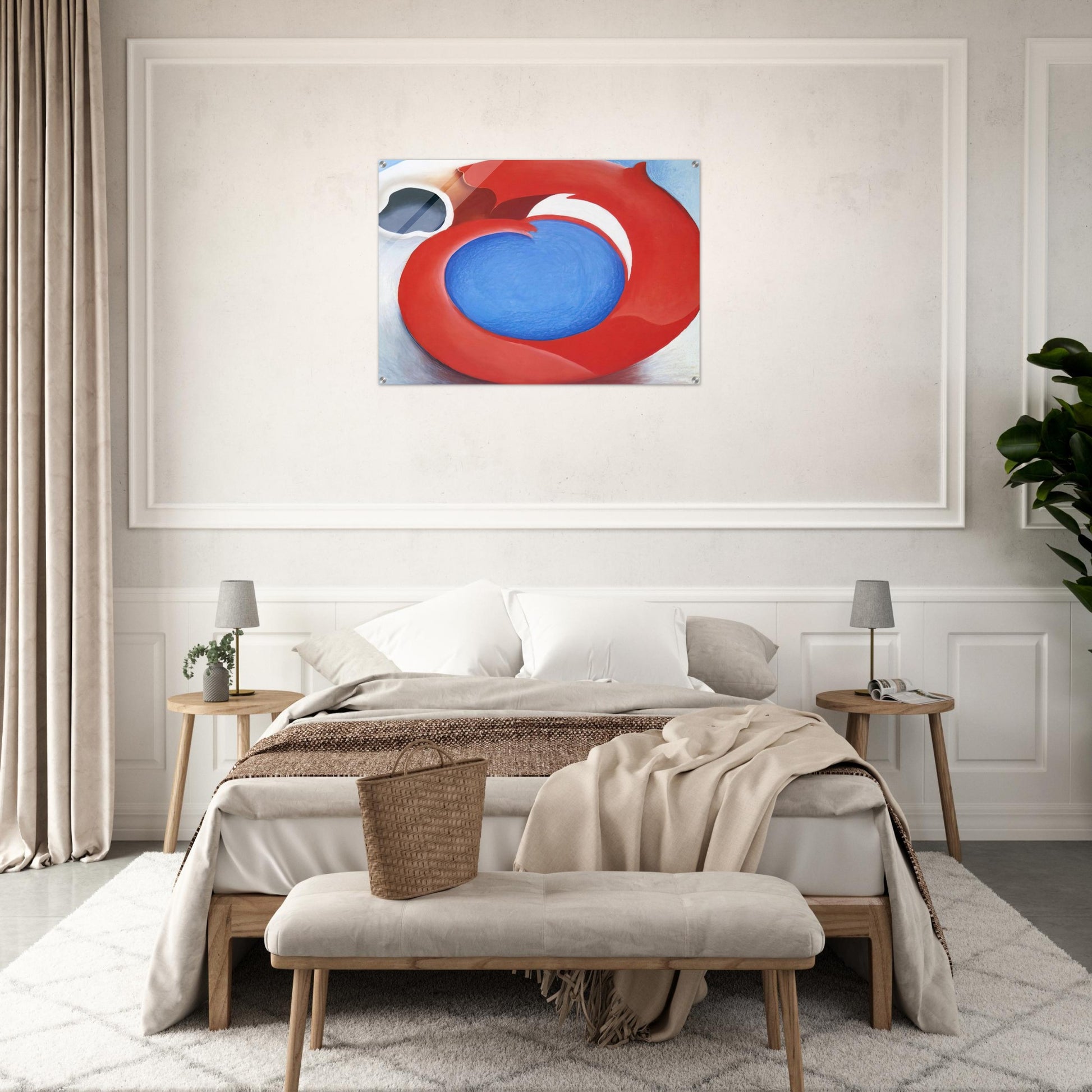 Goat's Horn With Red - Georgia O'Keeffe Acrylic Print - 70x100 cm / 28x40″ inches | Georgia O'Keeffe Wall Art | Georgia O'Keeffe Prints