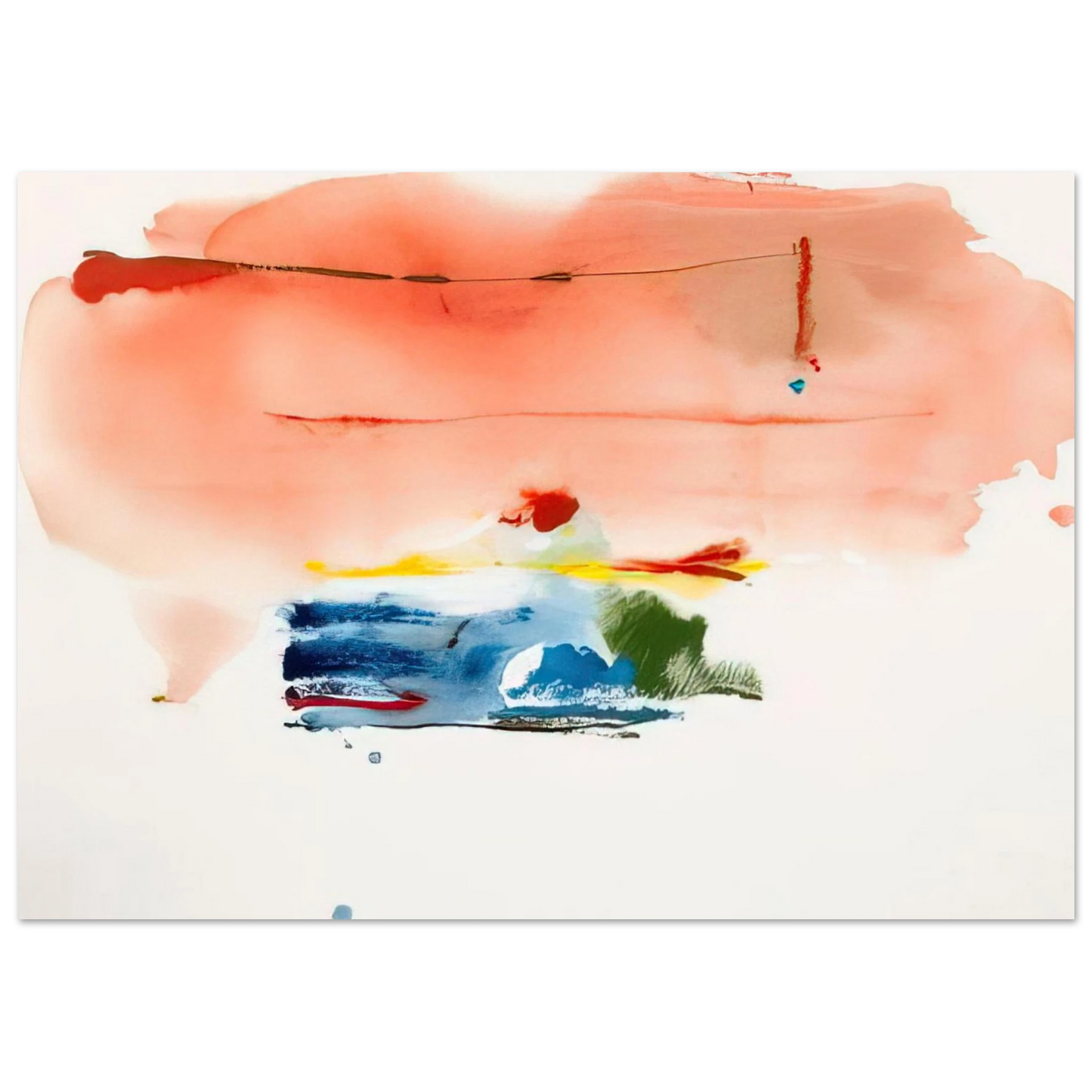Helen Frankenthaler - Santa Fe II - 1986 Wall art - A1 (59.4 x 84.1  cm) - Fine Art Poster-canvas - -