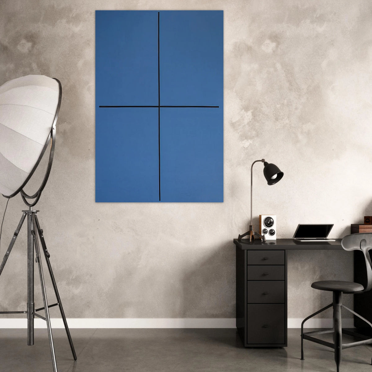 Event in Blue - 1994 - Leon Polk Smith Art Prints - 100x150 cm / 40x60″ inches | Leon Polk Smith Poster | Leon Polk Smith Prints