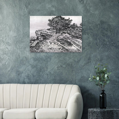 Montmajour - Vincent van Gogh Brushed Aluminum Print - 70x100 cm / 28x40 inches | Vincent van Gogh Aluminum Print | Vincent van Gogh Prints