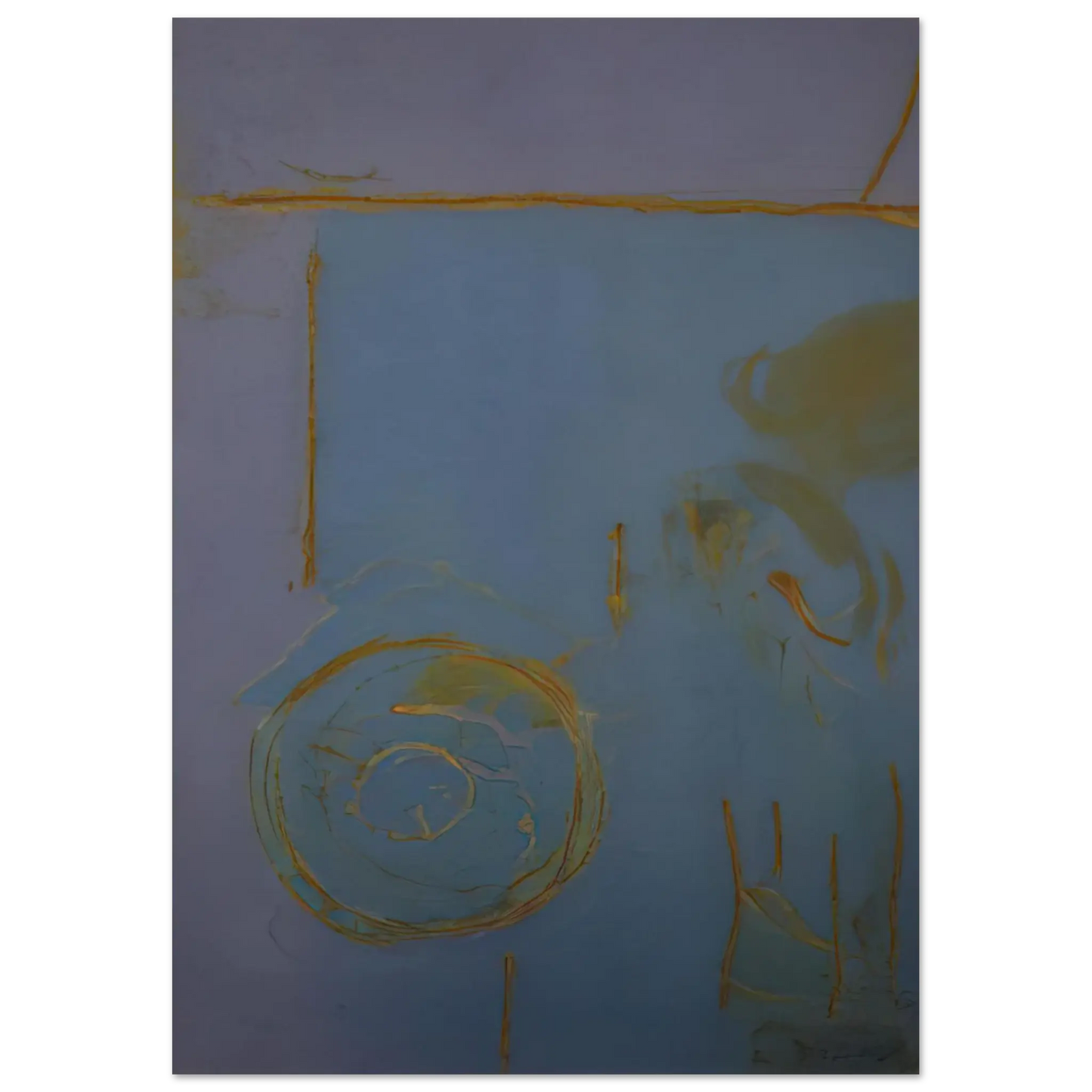 Helen Frankenthaler - Guadalupe - 1989 Wall art - 28x43  cm / XL (11x17 Inches) - Premium Wooden Framed Poster With Fine Art Paper - White frame