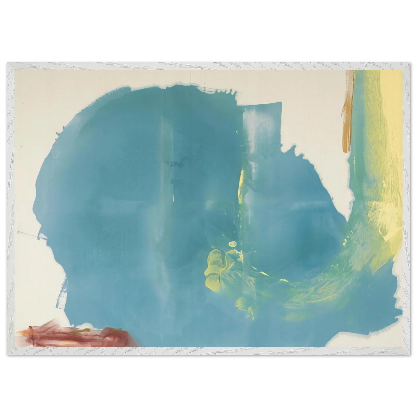 Helen Frankenthaler - Where Necessary - 1977 Wall art - 28x43  cm / XL (11x17 inches) - Premium Wooden Framed Poster With Fine Art Paper-canvas - Black frame