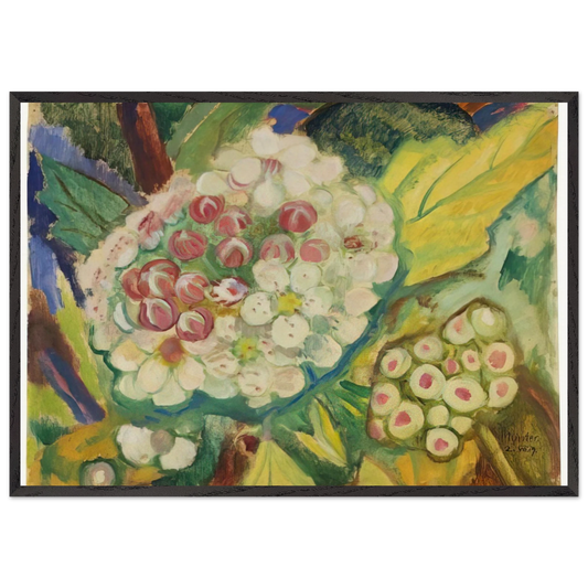 VOM WEISSEN BUSCH 1919 - Gabriele Munter 70x100 cm / 28x40 inches Framed Art Print – Black Wooden Frame