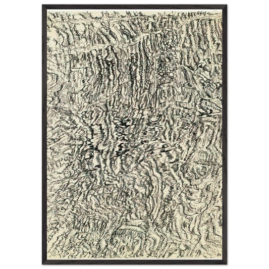 DESSIN MESCALINIEN 1958 - Henri Michaux 70x100 cm / 28x40 inches Framed Art Print – Black Wooden Frame