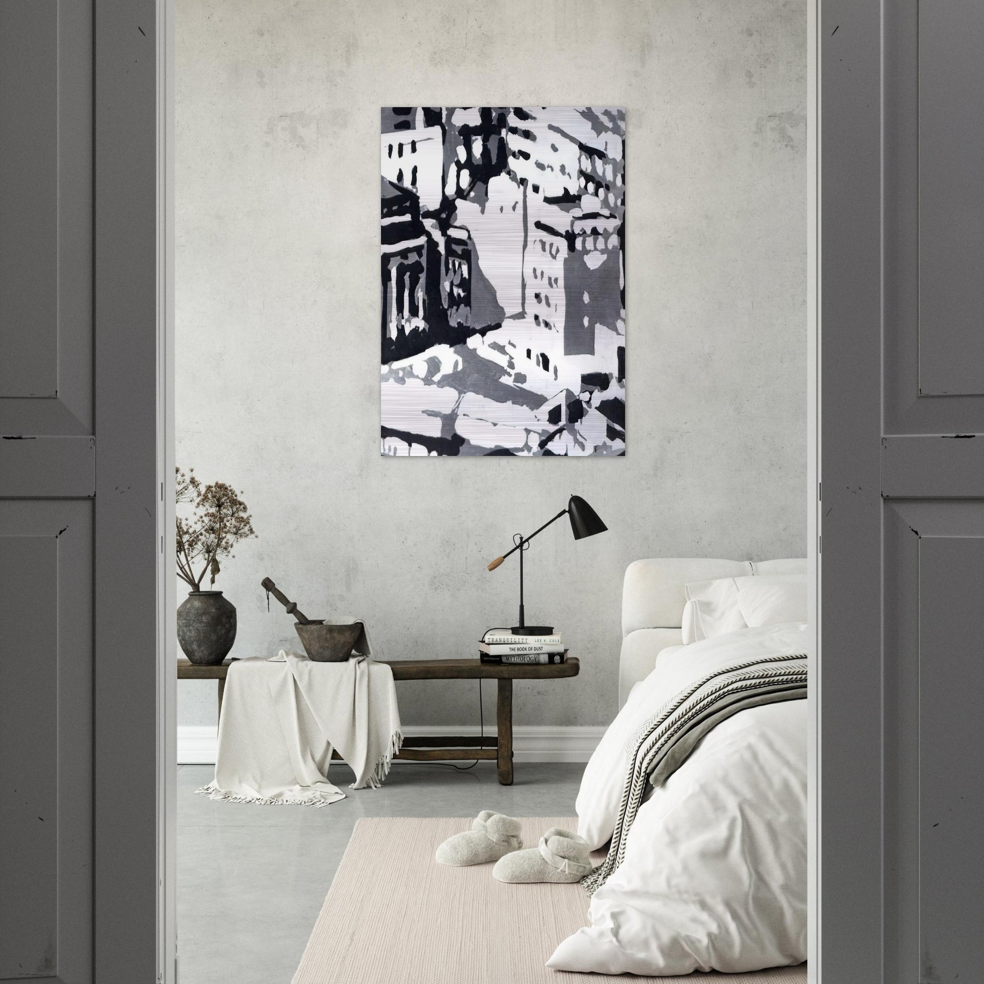 TOWNSCAPE 1969 1 - Gerhard Richter Brushed Aluminum Print - 70x100 cm / 28x40 inches | Gerhard Richter Aluminum Print | Gerhard Richter Prints