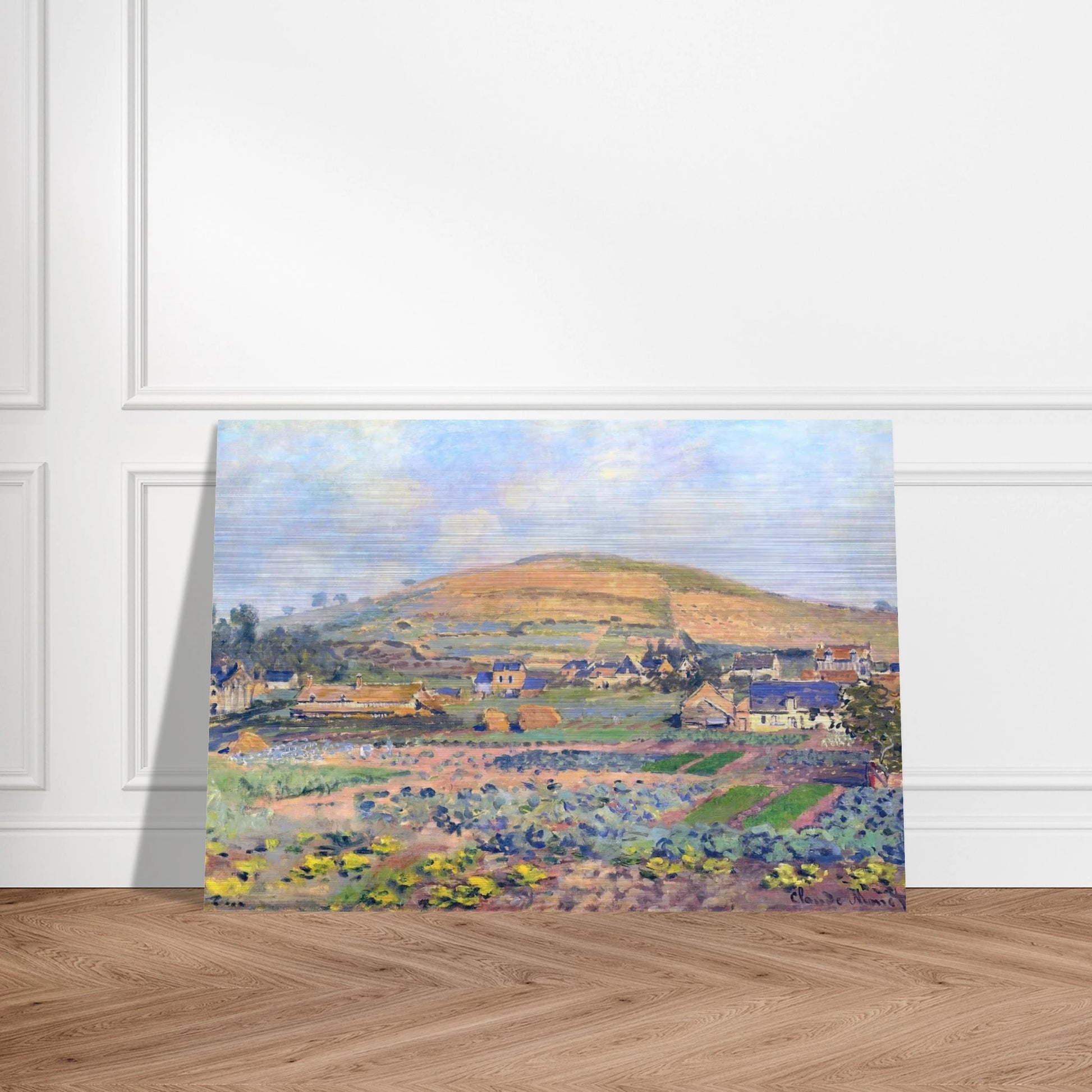 The Mount Riboudet in Rouen at Spring - claude monet Brushed Aluminum Print - 70x100 cm / 28x40 inches | claude monet Aluminum Print | claude monet Prints