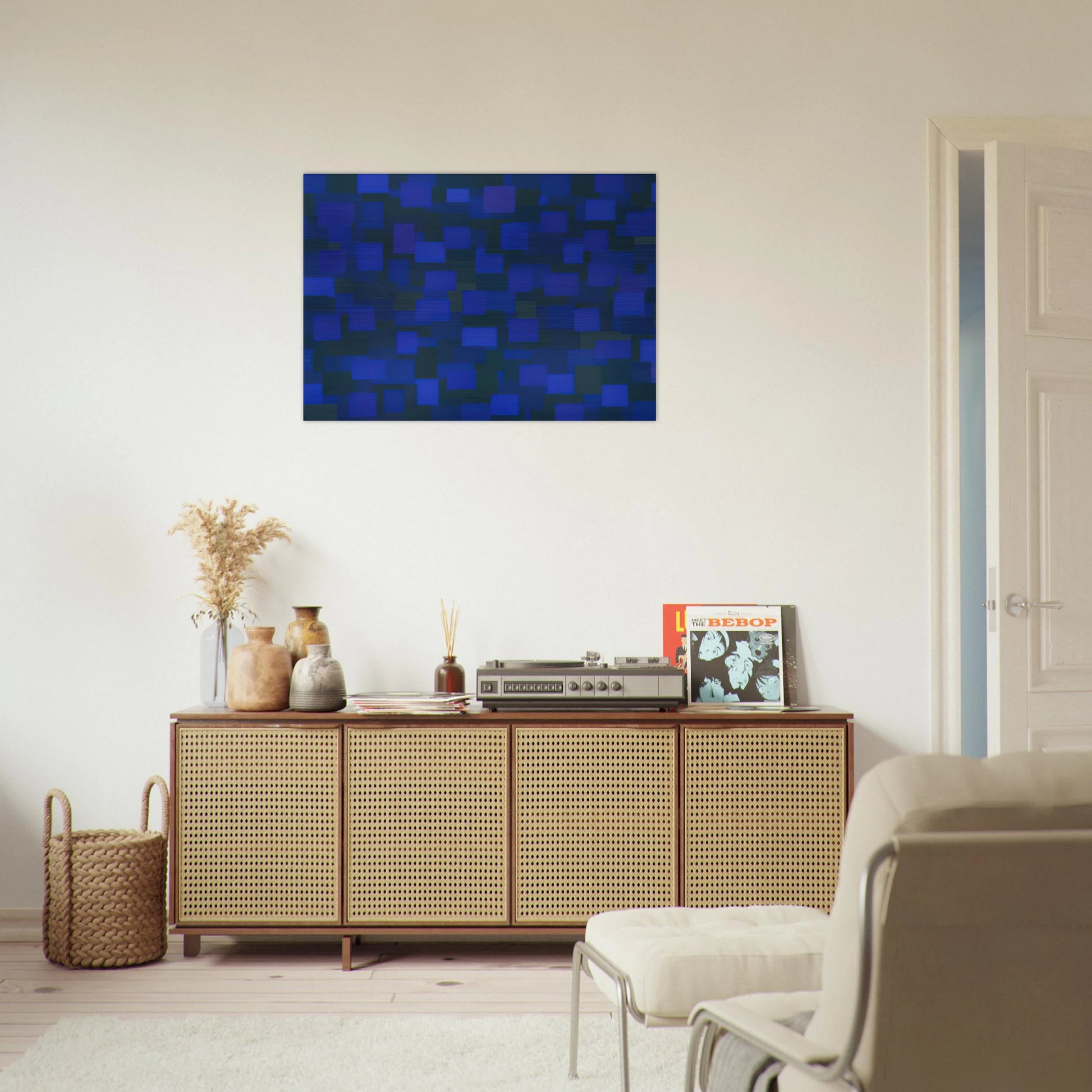 Number 88 Blue - 1950 - Ad Reinhardt Brushed Aluminum Print - 70x100 cm / 28x40 inches | Ad Reinhardt Aluminum Print | Ad Reinhardt Prints