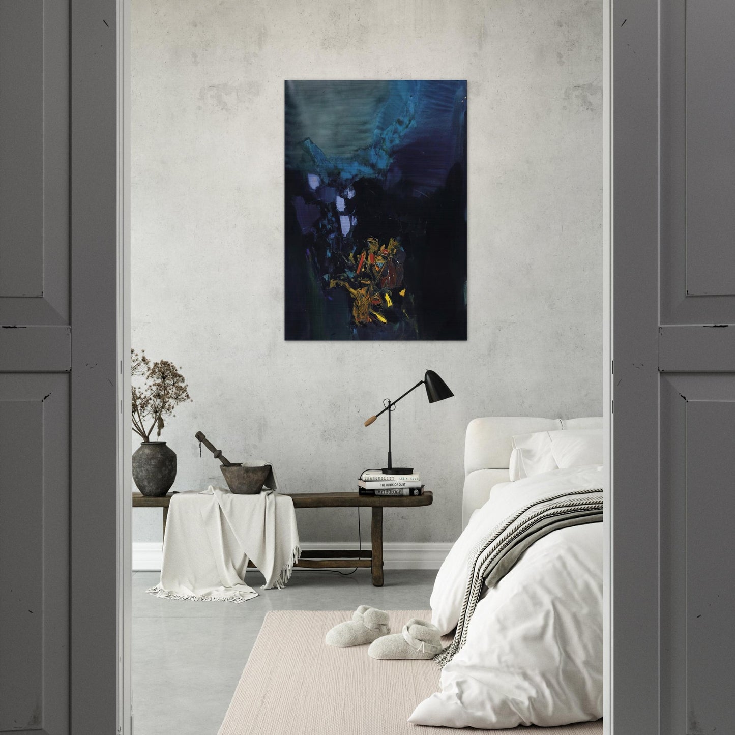 Vallée de Gorbio - Abstract Art - S. H. Raza Brushed Aluminum Print - 70x100 cm / 28x40 inches | S. H. Raza Aluminum Print | S. H. Raza Prints