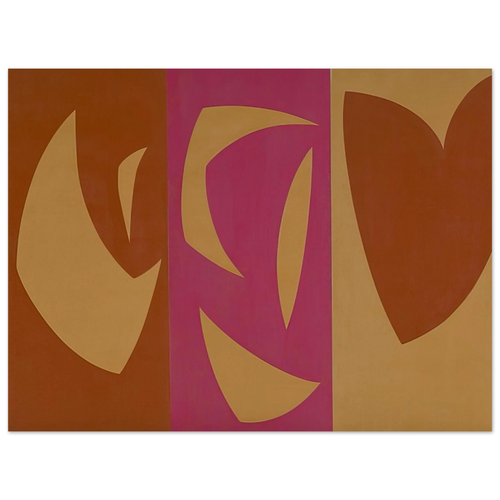 Fernand Leduc - Triptyque ocre-violet-rouge  75x100 cm / 30x40inches Fine Art Poster