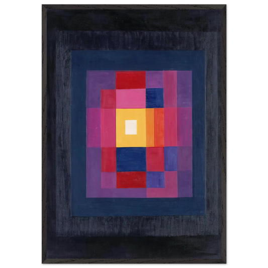 Education - 1966 - Johannes Itten 70x100 cm / 28x40 inches Framed Art Print – Black Wooden Frame