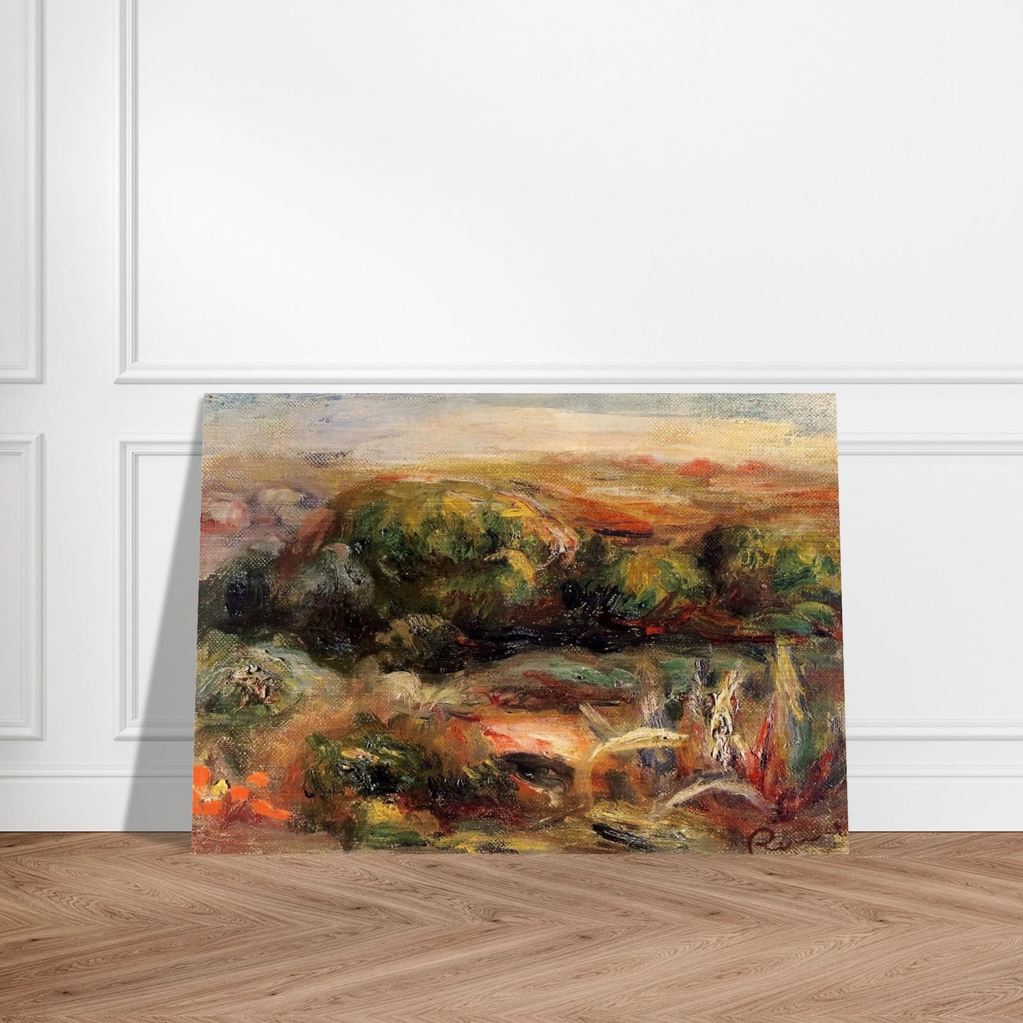 Landscape Near Cagnes - Pierre-Auguste Renoir Brushed Aluminum Print - 70x100 cm / 28x40 inches | Pierre-Auguste Renoir Aluminum Print | Pierre-Auguste Renoir Prints