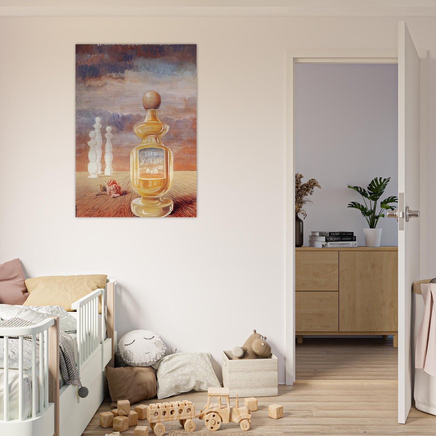 SOIR D ORAGE STRANGE PERFUME BY MEM - Rene Magritte Brushed Aluminum Print - 70x100 cm / 28x40 inches | Rene Magritte Aluminum Print | Rene Magritte Prints