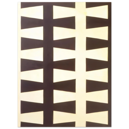Leon Polk Smith - Black and White Repeat - 1953  75x100 cm / 30x40inches Fine Art Poster