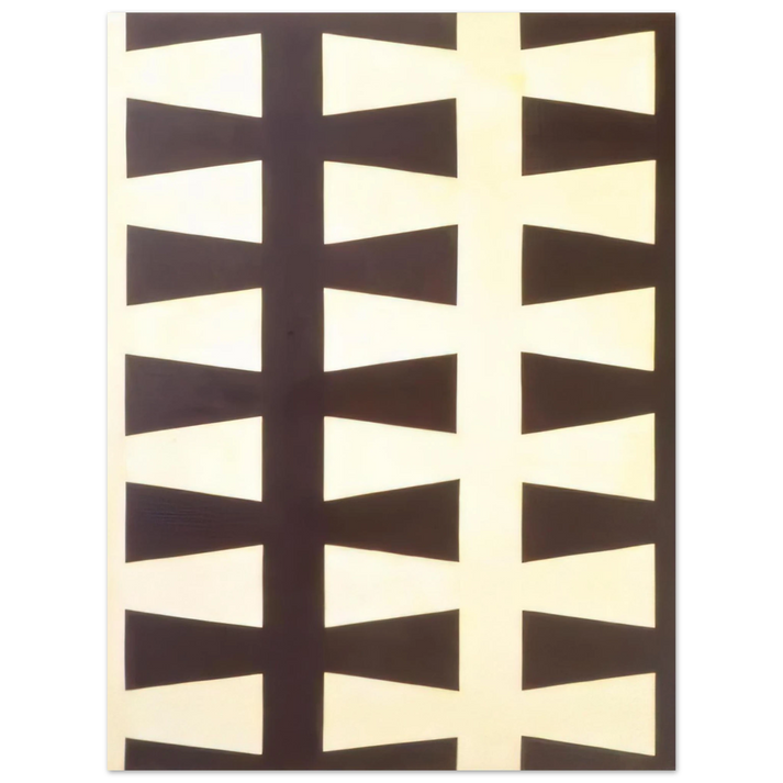 Leon Polk Smith - Black and White Repeat - 1953  75x100 cm / 30x40inches Fine Art Poster