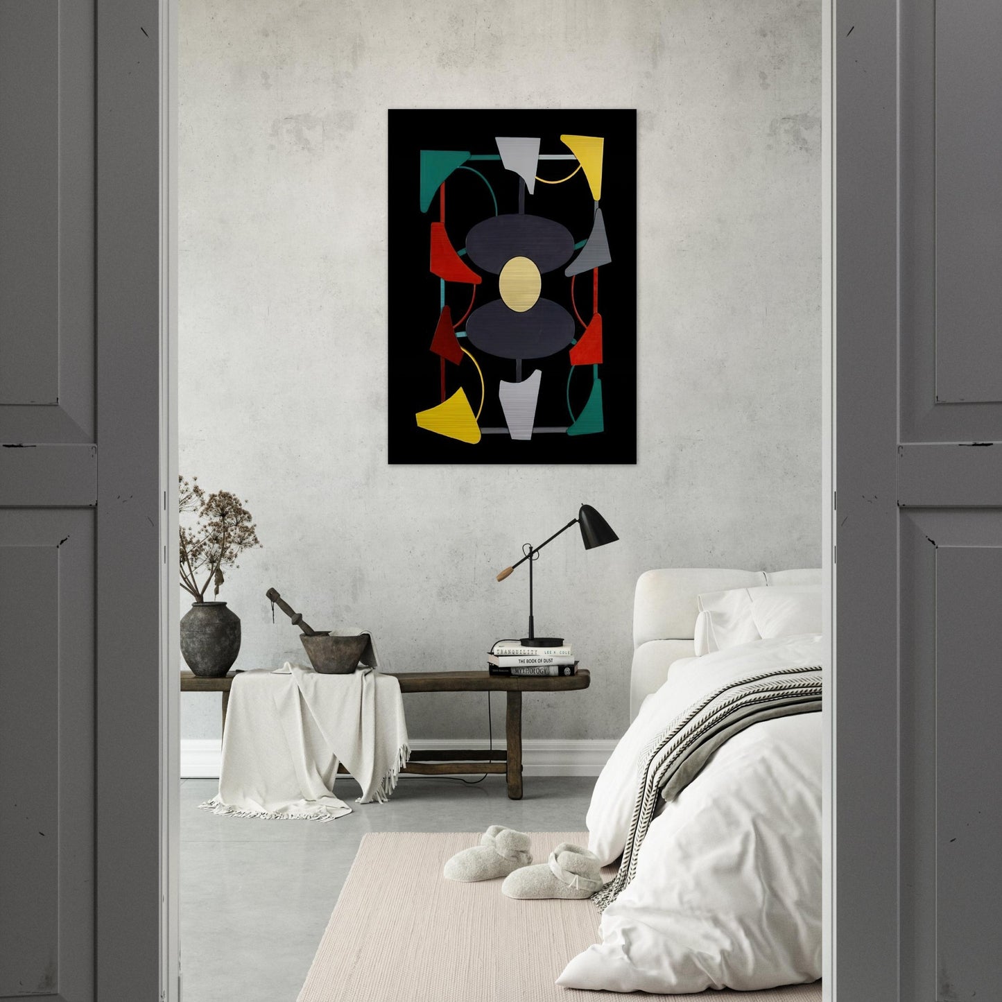 Planos y color liberados - 1947 - Gyula Kosice Brushed Aluminum Print - 70x100 cm / 28x40 inches | Gyula Kosice Aluminum Print | Gyula Kosice Prints